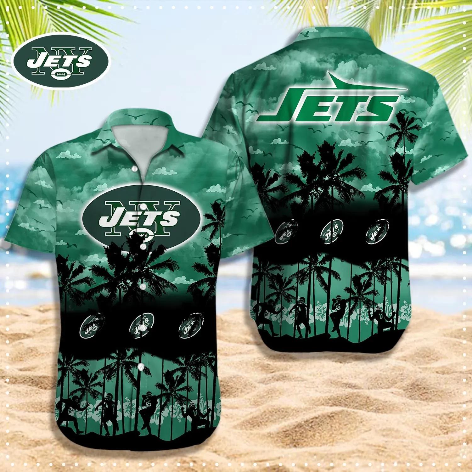 New York Jets Hawaiian Shirt, NFL Hawaiian Shirt Moonbestprint