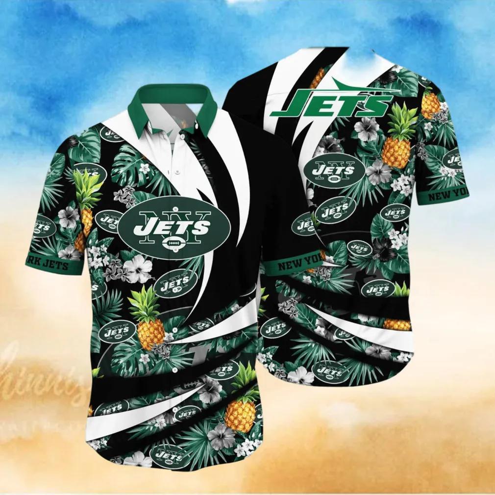 New York Jets Special Floral Style Hawaiian Shirt, NFL Hawaiian Shirt Moonbestprint