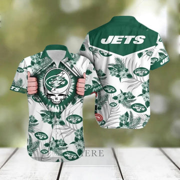 New York Jets Trendy Summer Gift Hawaiian Shirt, NFL Hawaiian Shirt Moonbestprint
