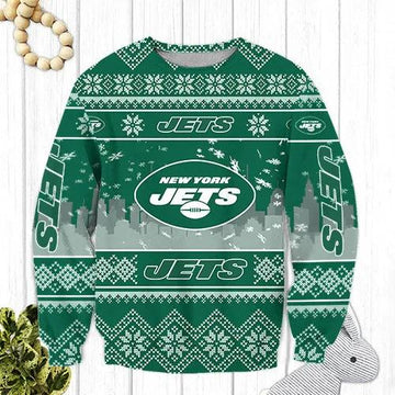 New York Jets Ugly Christmas Sweater, NFL Christmas Sweater Moonbestprint