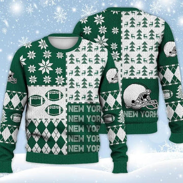 New York Jets Ugly Sweater Christmas, NFL Christmas Sweater Moonbestprint