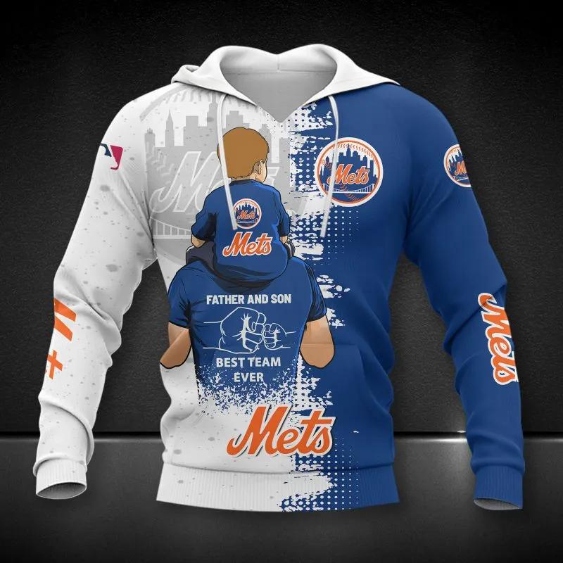 New York Mets Dad And Son All Over Print Hoodie 1, MLB Hoodie Moonbestprint