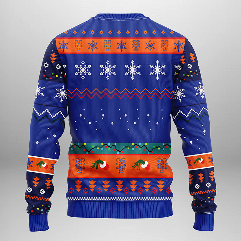New York Mets Grinch Ugly Christmas Sweater Moonbestprint