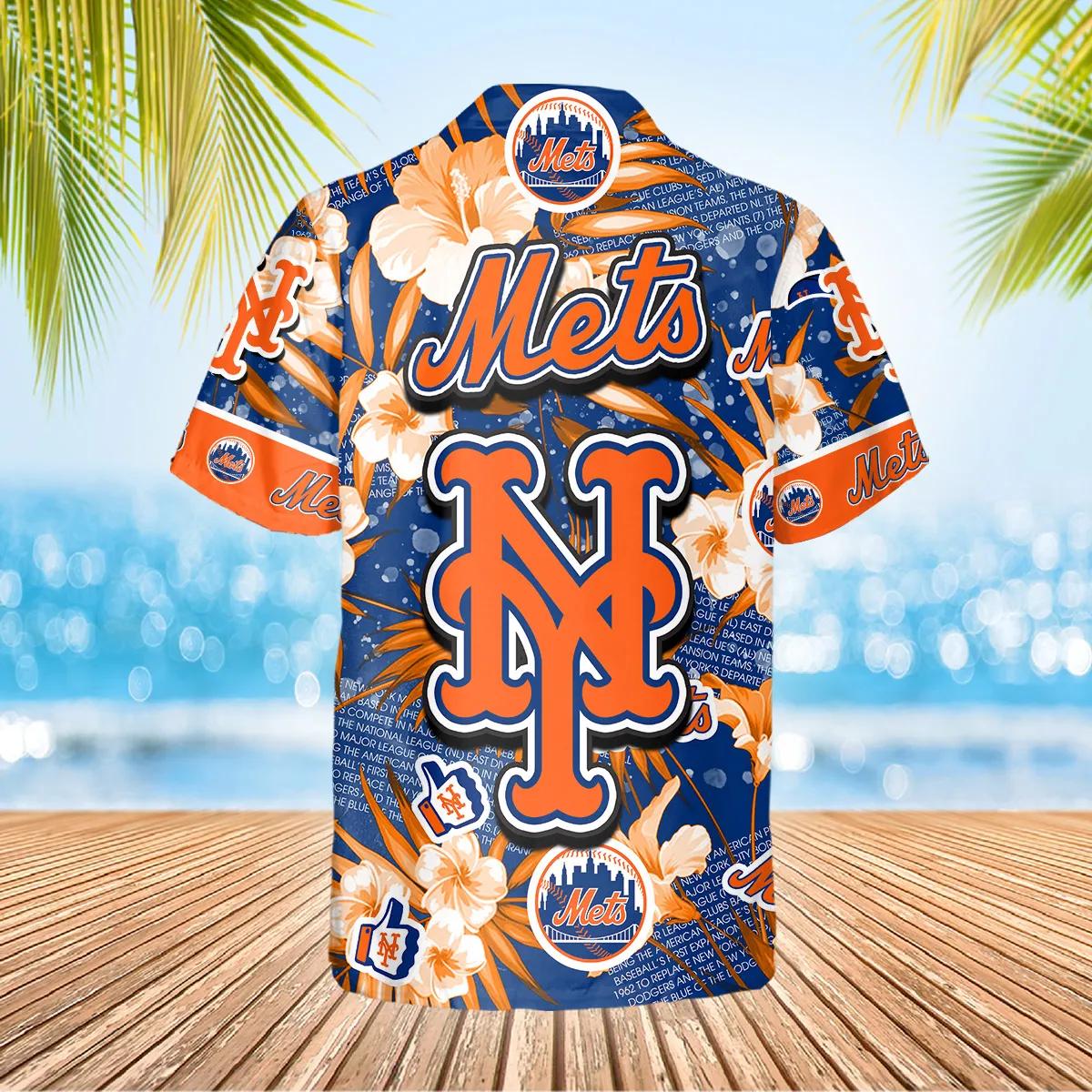 New York Mets Hawaiian Shirt, MLB Hawaiian Shirt Gift For Fans Moonbestprint