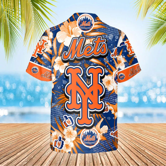 New York Mets Hawaiian Shirt, MLB Hawaiian Shirt Gift For Fans Moonbestprint