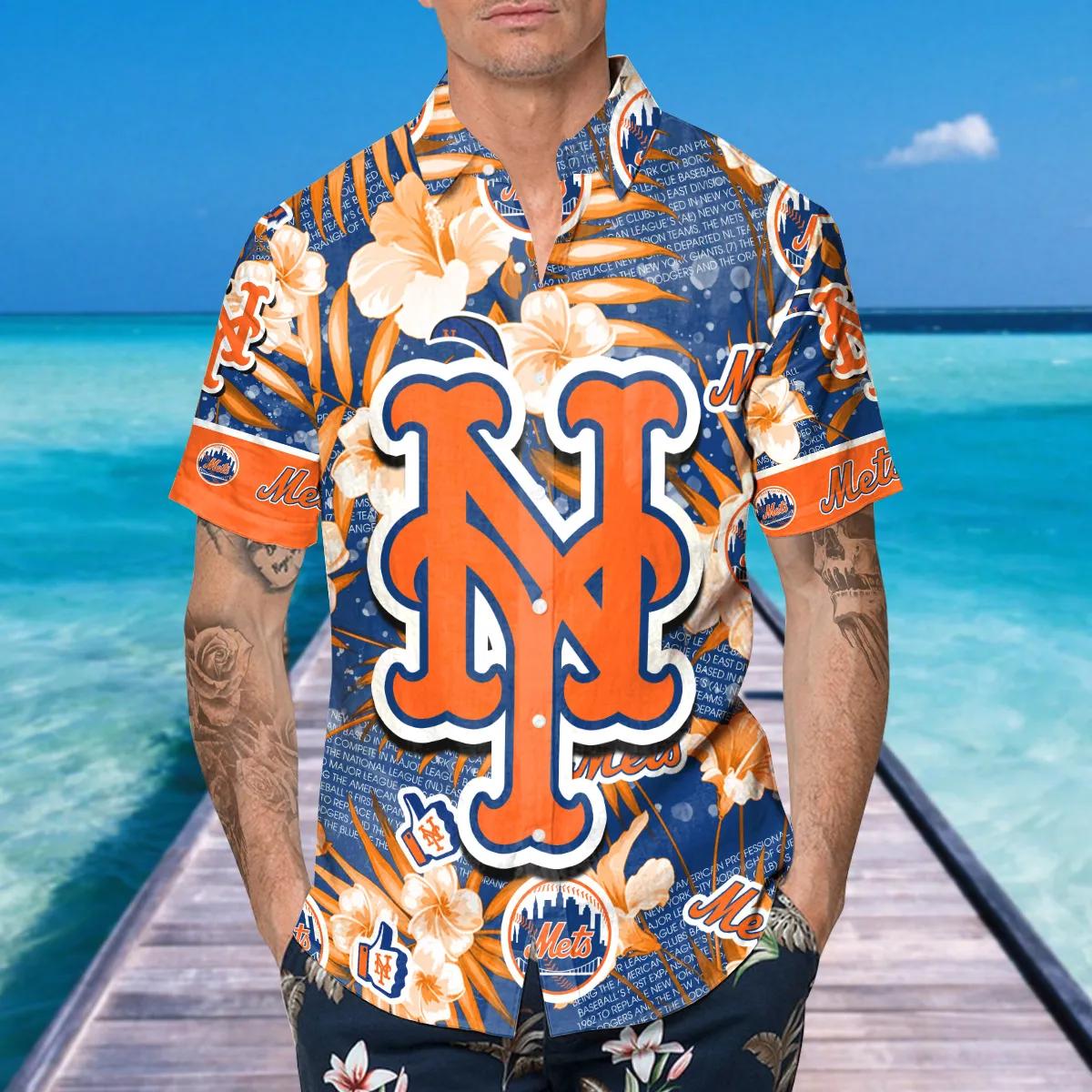 New York Mets Hawaiian Shirt, MLB Hawaiian Shirt Gift For Fans Moonbestprint