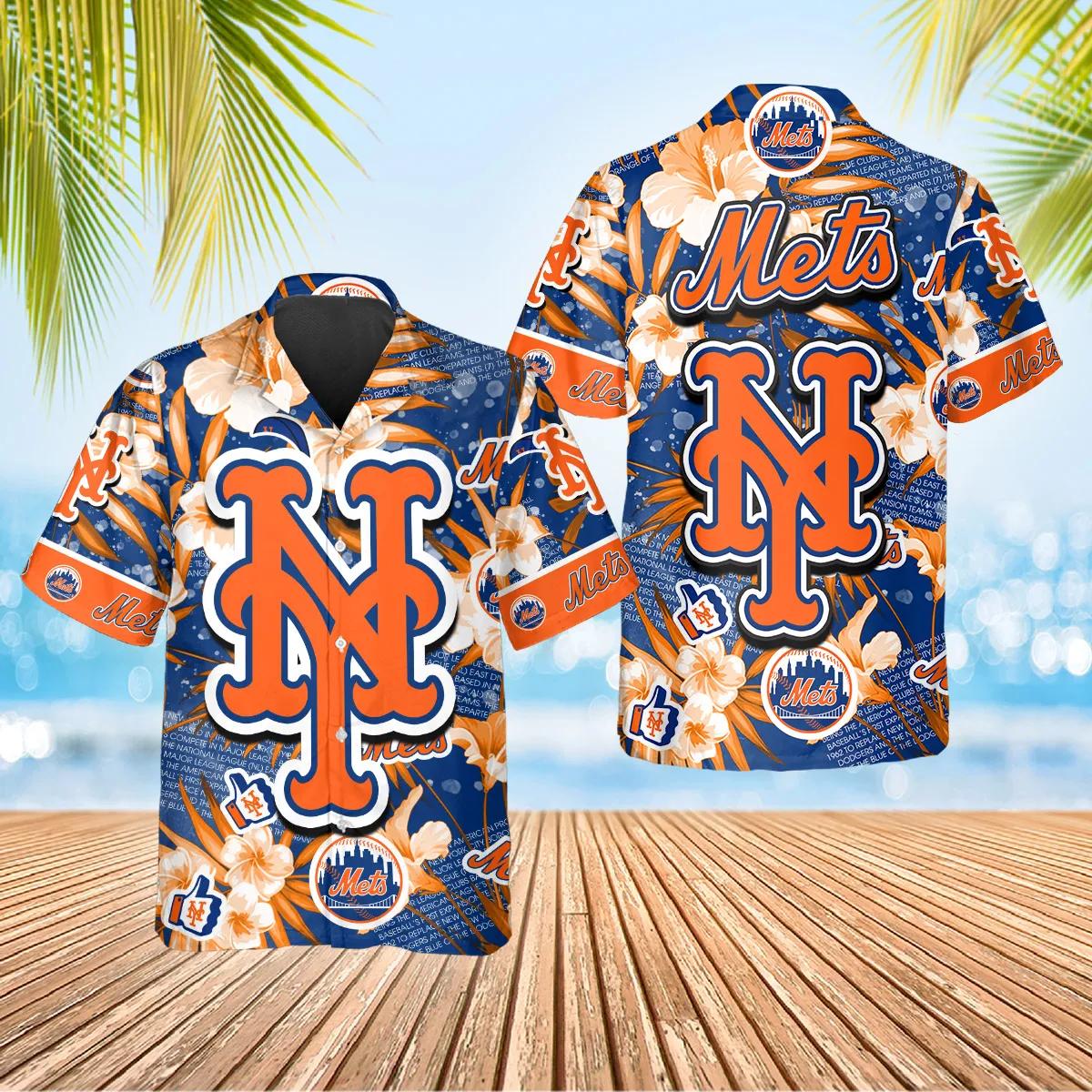 New York Mets Hawaiian Shirt, MLB Hawaiian Shirt Gift For Fans Moonbestprint