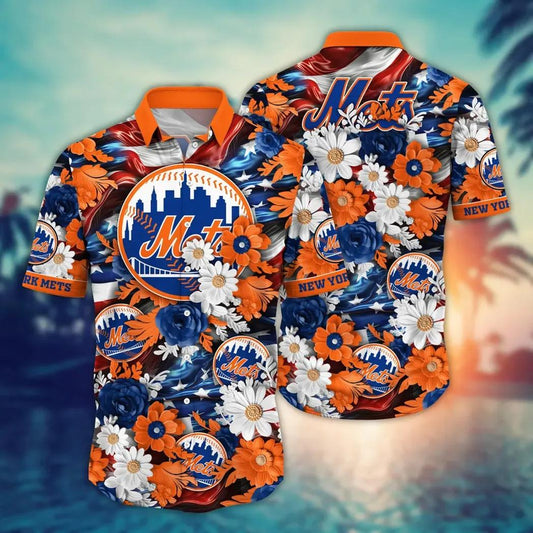 New York Mets MLB Aloha Hawaiian Shirt 2, MLB Hawaiian Shirt Moonbestprint