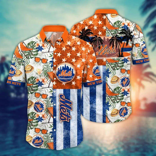 New York Mets MLB Flower Aloha Hawaiian Shirt 12, MLB Hawaiian Shirt Moonbestprint