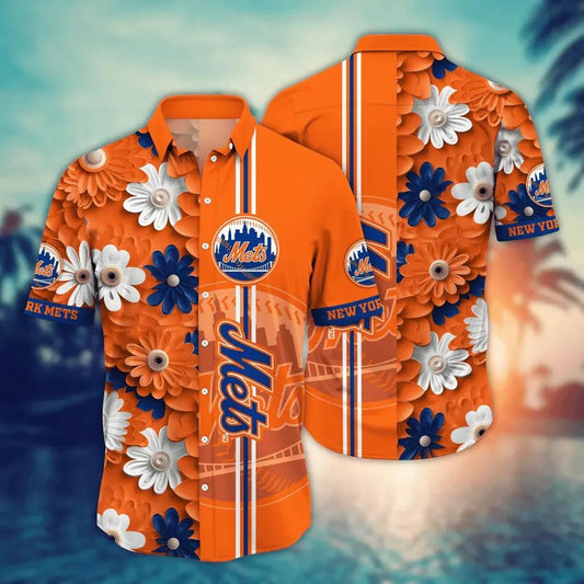 New York Mets MLB Flower Aloha Hawaiian Shirt 18, MLB Hawaiian Shirt Moonbestprint