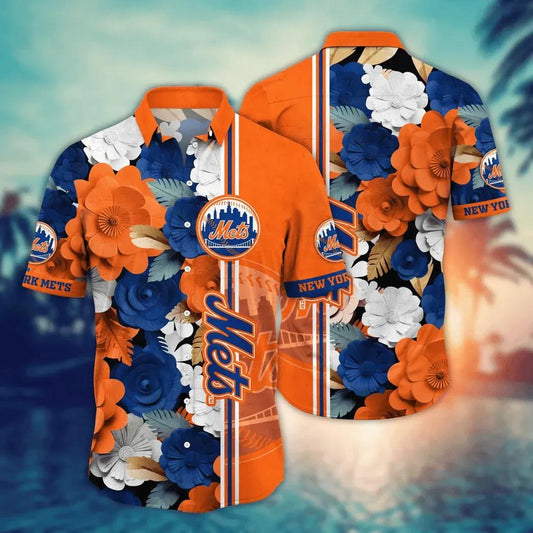 New York Mets MLB Flower Aloha Hawaiian Shirt 20, MLB Hawaiian Shirt Moonbestprint