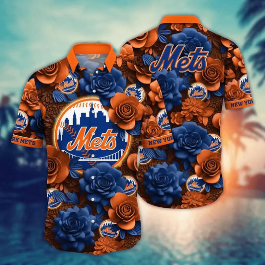 New York Mets MLB Flower Aloha Hawaiian Shirt 16, MLB Hawaiian Shirt Moonbestprint