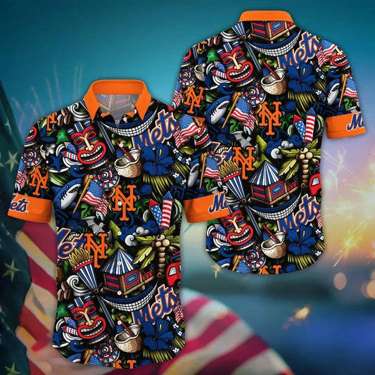 New York Mets MLB Flower Aloha Hawaiian Shirt 17, MLB Hawaiian Shirt Moonbestprint