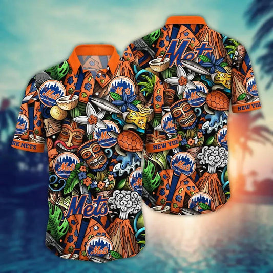 New York Mets MLB Flower Aloha Hawaiian Shirt 4, MLB Hawaiian Shirt Moonbestprint