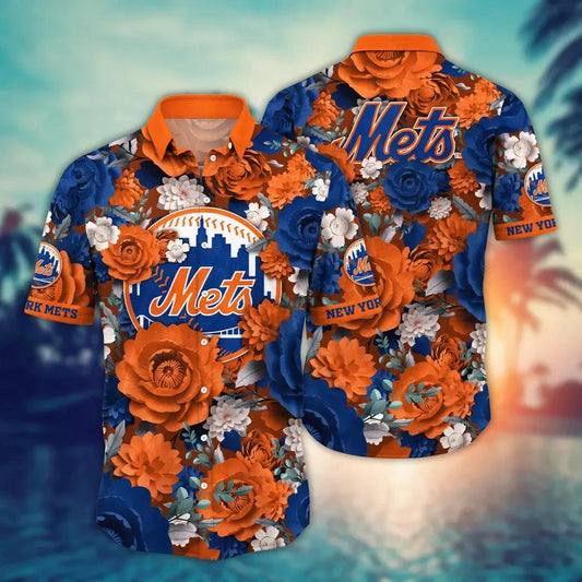 New York Mets MLB Flower Aloha Hawaiian Shirt 6, MLB Hawaiian Shirt Moonbestprint