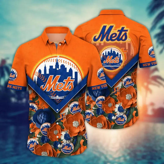 New York Mets MLB Flower Aloha Hawaiian Shirt 8, MLB Hawaiian Shirt Moonbestprint