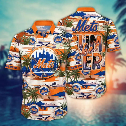 New York Mets MLB Flower Aloha Hawaiian Shirt 9, MLB Hawaiian Shirt Moonbestprint