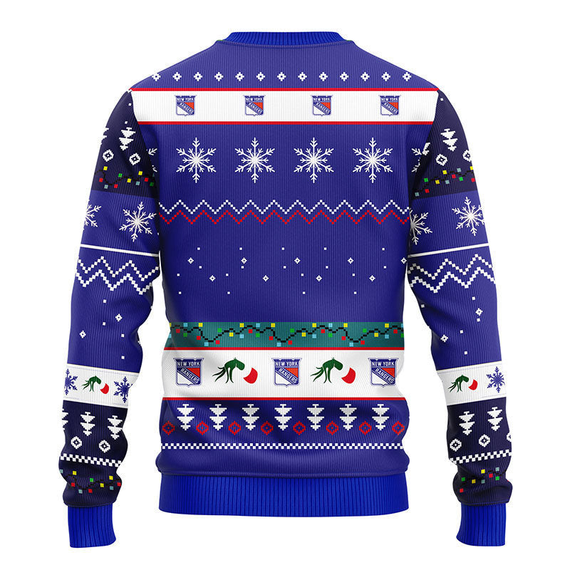 New York Rangers 12 Grinch Xmas Day Ugly Christmas Sweater Moonbestprint