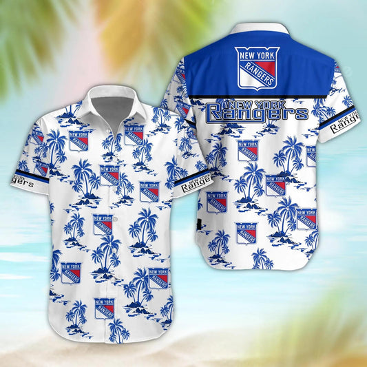 New York Rangers Aloha Shirt, NHL Hawaiian Shirt Moonbestprint