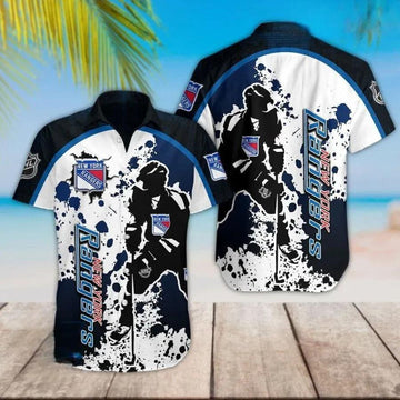 New York Rangers Fangifts Limited NHL Hawaiian Shirt, NHL Hawaiian Shirt Moonbestprint