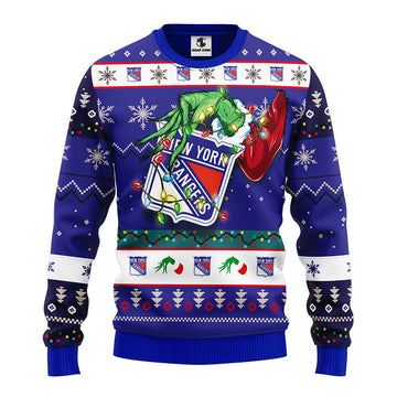 New York Rangers Grinch Ugly Christmas Sweater Moonbestprint