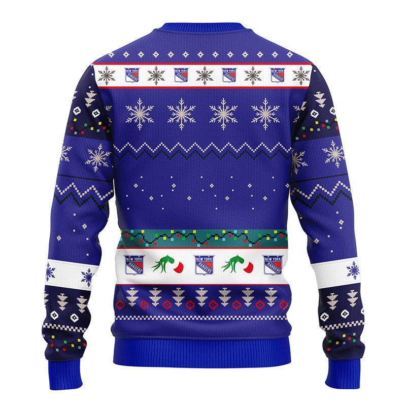New York Rangers Grinch Ugly Christmas Sweater Moonbestprint