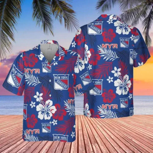New York Rangers Hawaiian Shirt, NHL Hawaiian Shirt Moonbestprint