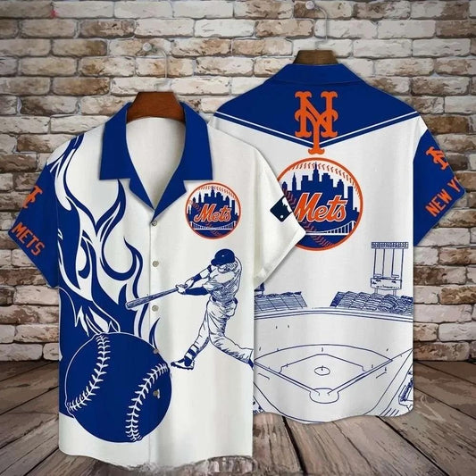 New York Team Metss Hawaiian Shirt, MLB Hawaiian Shirt Moonbestprint