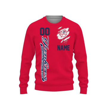 New York Yankees Custom Ugly Christmas Sweater, MLB Christmas Sweater Moonbestprint