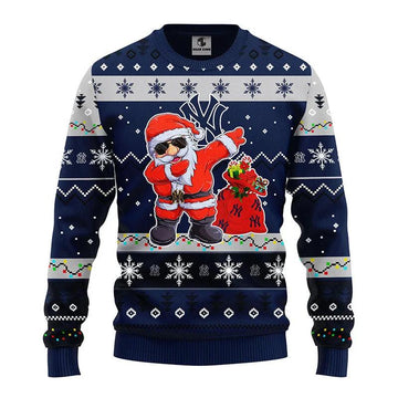 New York Yankees Dabbing Santa Claus Ugly Christmas Sweater, MLB Christmas Sweater Moonbestprint