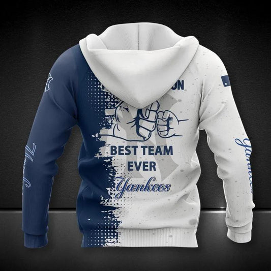 New York Yankees Dad And Son All Over Print Hoodie 1, MLB Hoodie Moonbestprint