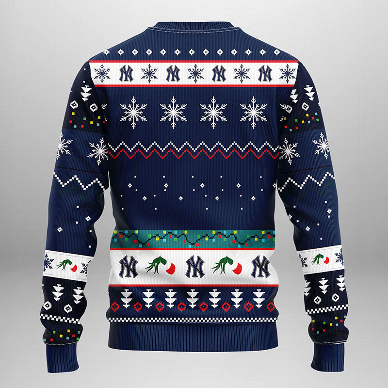 New York Yankees Grinch Ugly Christmas Sweater Moonbestprint