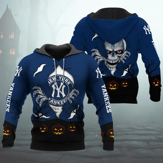 New York Yankees Halloween 3D Apparel, MLB Hoodie Moonbestprint