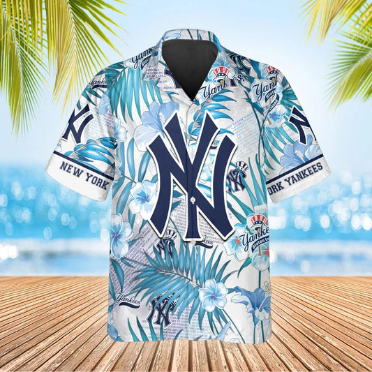 New York Yankees Hawaiian Shirt, MLB Hawaiian Shirt Gift For Fans Moonbestprint
