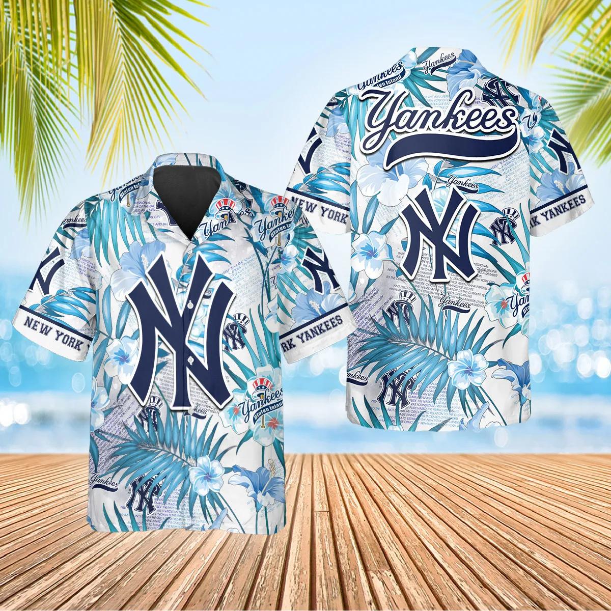 New York Yankees Hawaiian Shirt, MLB Hawaiian Shirt Gift For Fans Moonbestprint