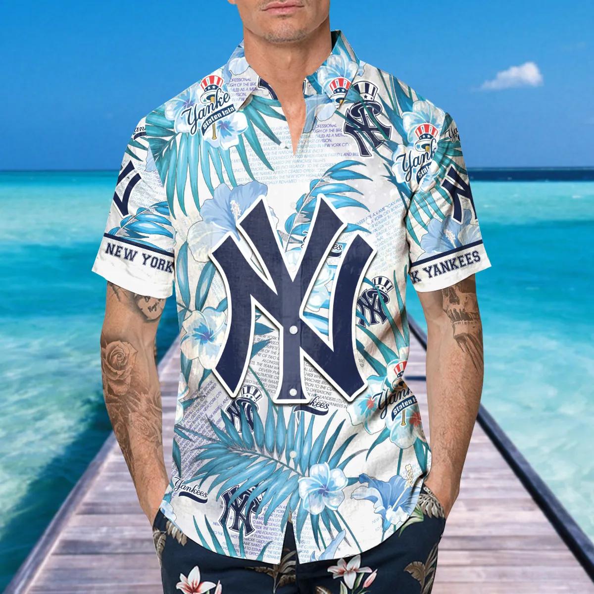 New York Yankees Hawaiian Shirt, MLB Hawaiian Shirt Gift For Fans Moonbestprint