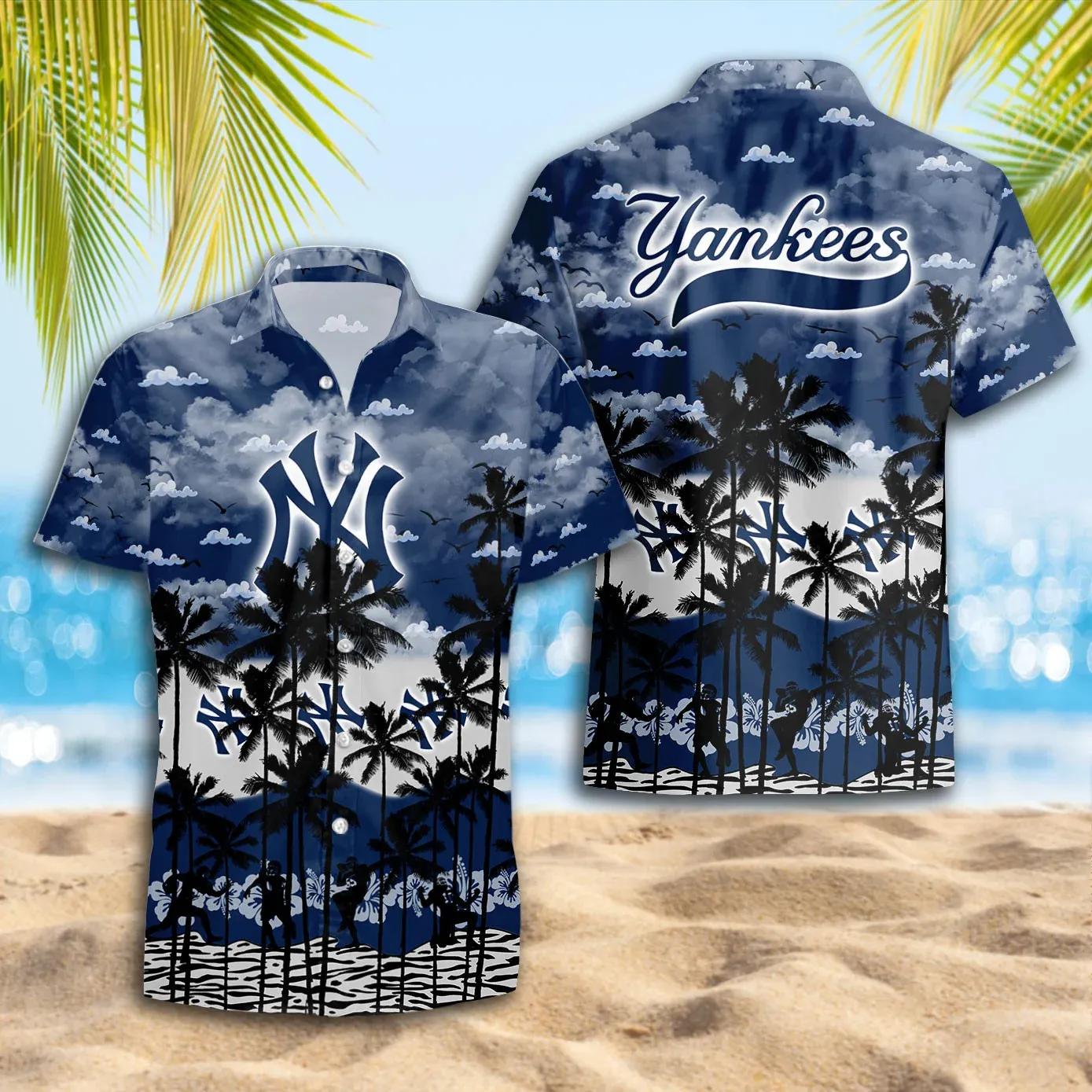 New York Yankees Hawaiian Shirt Trending Summer, MLB Hawaiian Shirt Moonbestprint