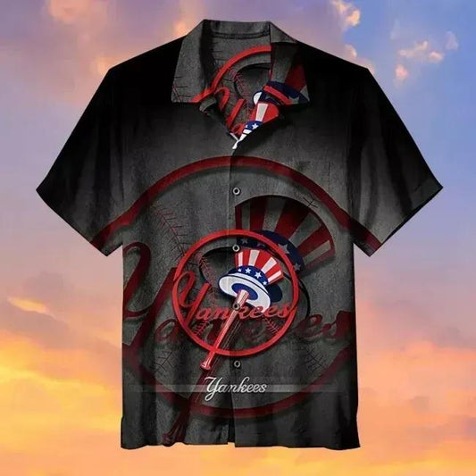 New York Yankees MLB 3 Hawaiian Graphic Print Short Sleeve Hawaiian Shirt, MLB Hawaiian Shirt Moonbestprint