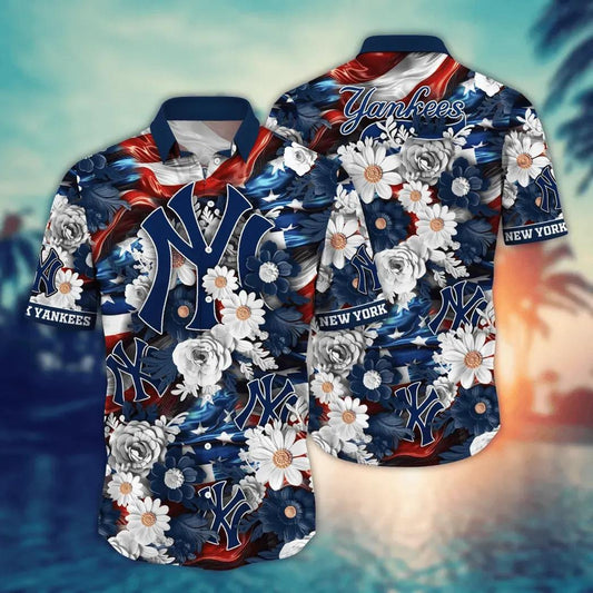 New York Yankees MLB Aloha Hawaiian Shirt 2, MLB Hawaiian Shirt Moonbestprint