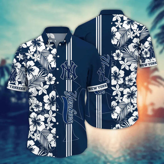 New York Yankees MLB Flower Aloha Hawaiian Shirt 13, MLB Hawaiian Shirt Moonbestprint