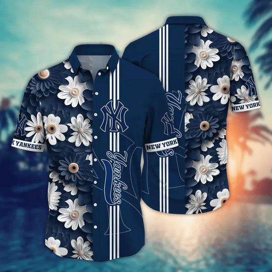 New York Yankees MLB Flower Aloha Hawaiian Shirt 14, MLB Hawaiian Shirt Moonbestprint
