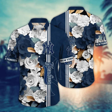 New York Yankees MLB Flower Aloha Hawaiian Shirt 15, MLB Hawaiian Shirt Moonbestprint