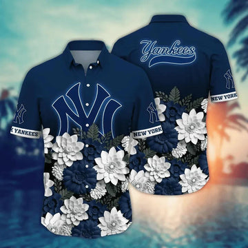 New York Yankees MLB Flower Aloha Hawaiian Shirt 16, MLB Hawaiian Shirt Moonbestprint