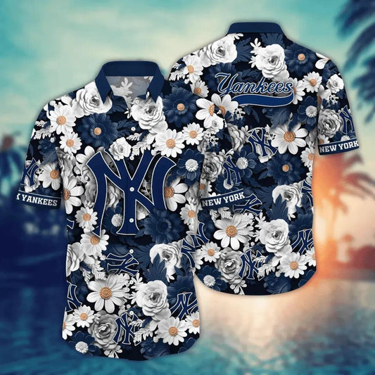 New York Yankees MLB Flower Aloha Hawaiian Shirt 17, MLB Hawaiian Shirt Moonbestprint