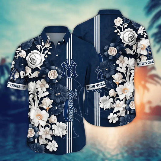 New York Yankees MLB Flower Aloha Hawaiian Shirt 19, MLB Hawaiian Shirt Moonbestprint