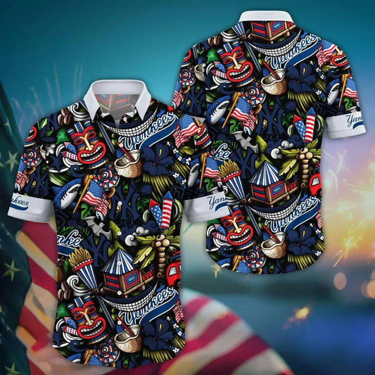 New York Yankees MLB Flower Aloha Hawaiian Shirt 20, MLB Hawaiian Shirt Moonbestprint