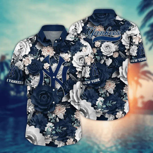 New York Yankees MLB Flower Aloha Hawaiian Shirt 7, MLB Hawaiian Shirt Moonbestprint