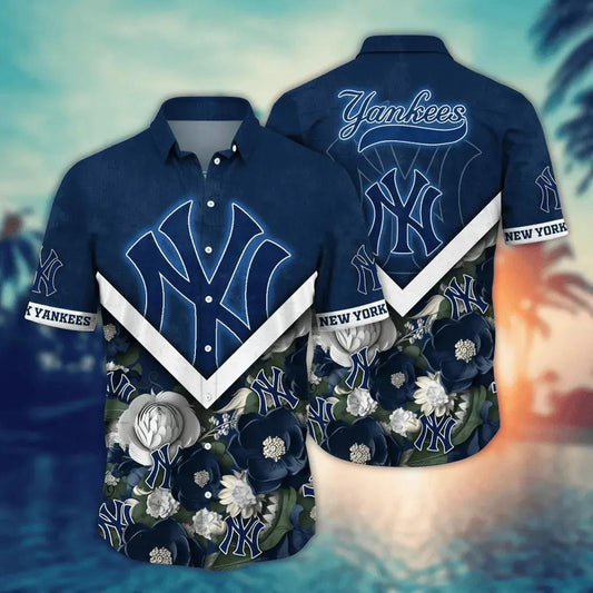 New York Yankees MLB Flower Aloha Hawaiian Shirt 8, MLB Hawaiian Shirt Moonbestprint