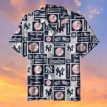 New York Yankees Premium Hawaiian Shirt Gift For Sports Lovers, Hawaiian Hankees Shirt For Men Moonbestprint