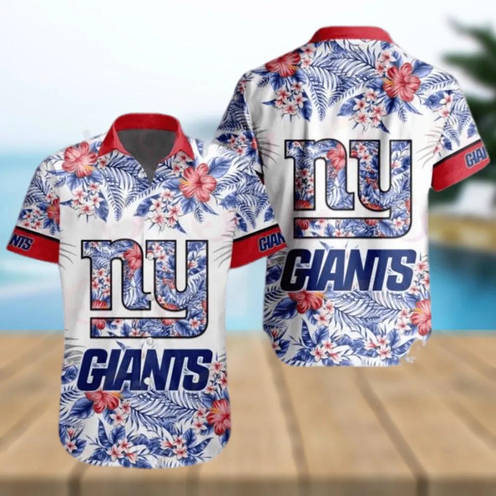 News Yorks Giants Aloha Pattern Hawaiian Shirt, NFL Hawaiian Shirt Moonbestprint